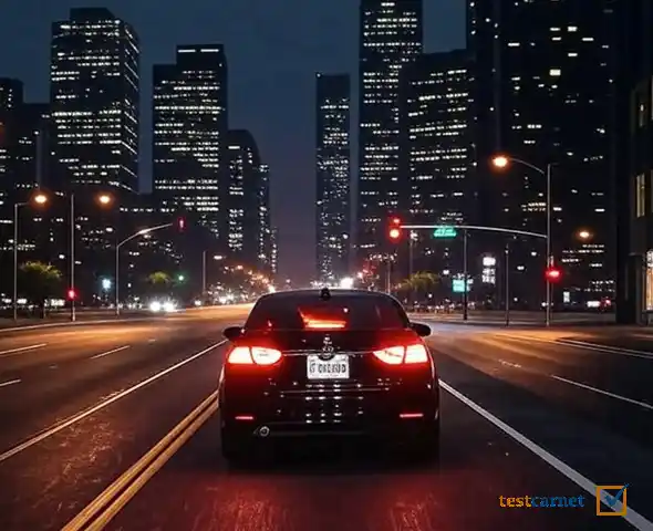 Circula de noche por una vía urbana en la que con vista normal no distingue un vehículo pintado de oscuro a 40 metros de distancia. ¿Puede utilizar la luz de largo alcance?