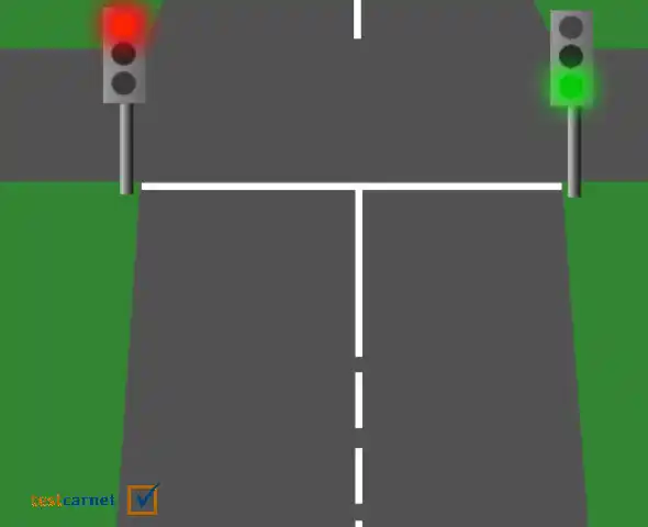 En esta vía deben obedecer a las indicaciones del semáforo situado a la izquierda los que pretendan…