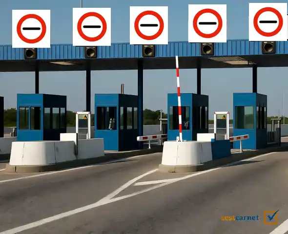 En este puesto de peaje, ¿qué se debe hacer?