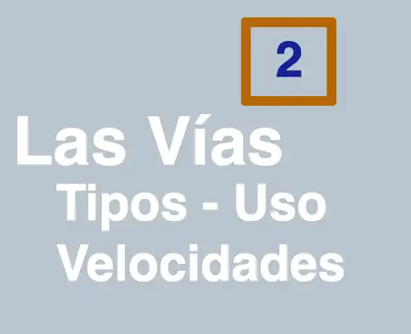 Tema 02 Vías - Tipos, uso y velocidades