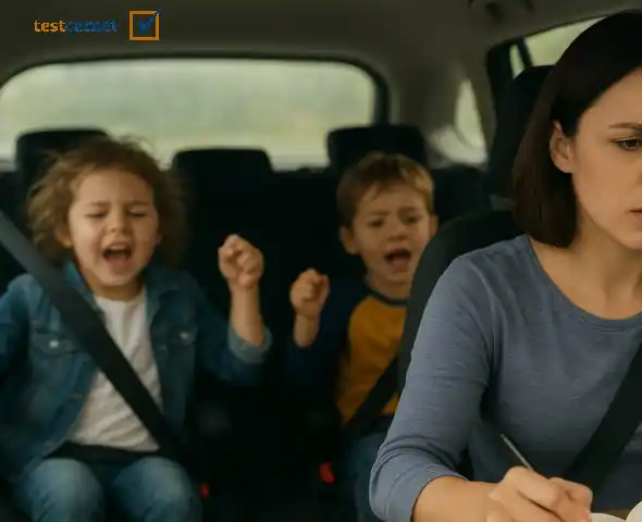 Un conductor, ¿se puede distraer si viaja con niños en los asientos traseros y éstos están alborotando?