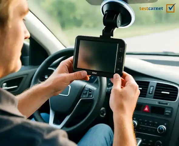 ¿Cómo debe colocar el navegador GPS portátil en el vehículo?