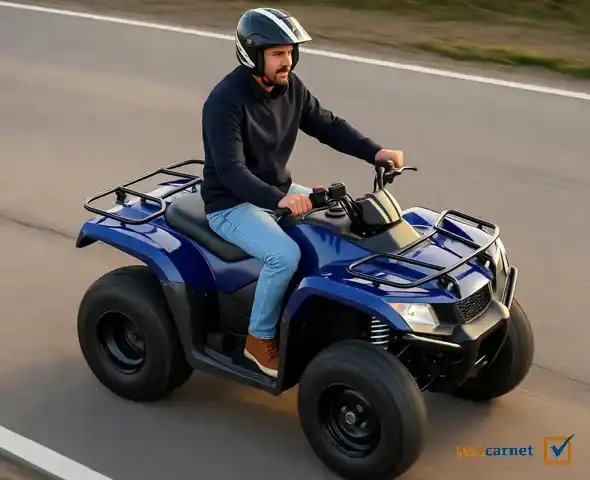 ¿Cuál es la velocidad máxima a la que puede circular un cuadriciclo no ligero por esta vía?