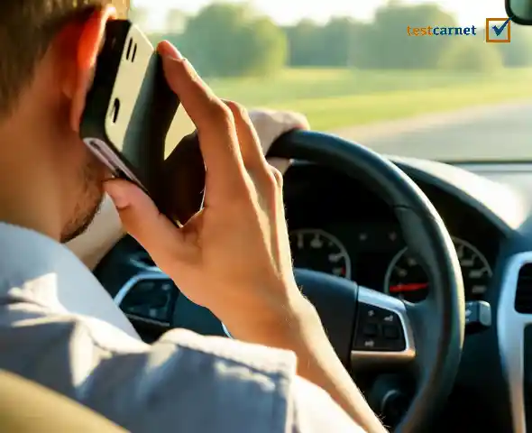 ¿Está permitido conducir un vehículo mientras utiliza, sujetándolo con la mano, un teléfono móvil?