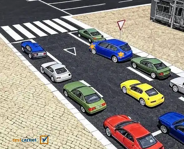 ¿Qué debe hacer el conductor del vehículo amarillo?